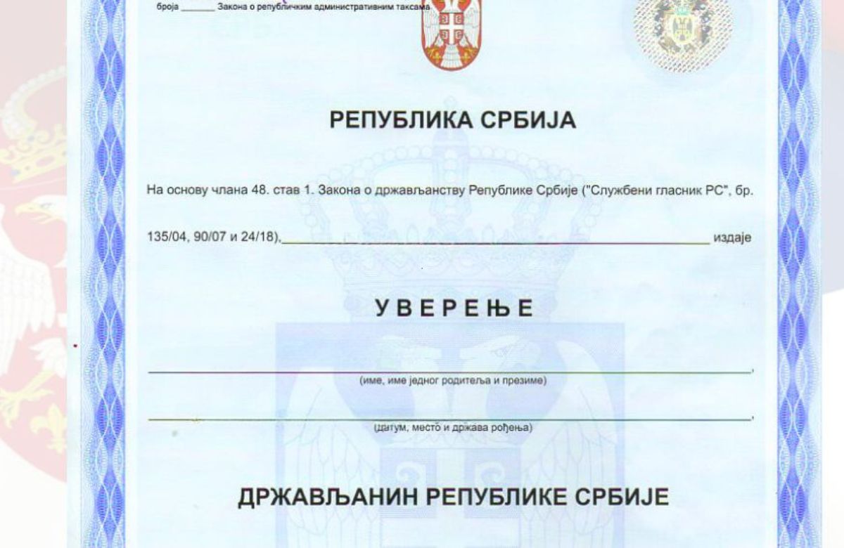 Uverenje o državljanstvu važno je za ostavinsku raspravu; izdaje ga opština, važi šest meseci.