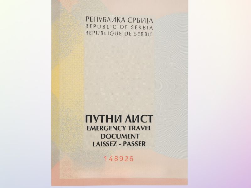 prikaz putnog lista na neutralnoj pozadini