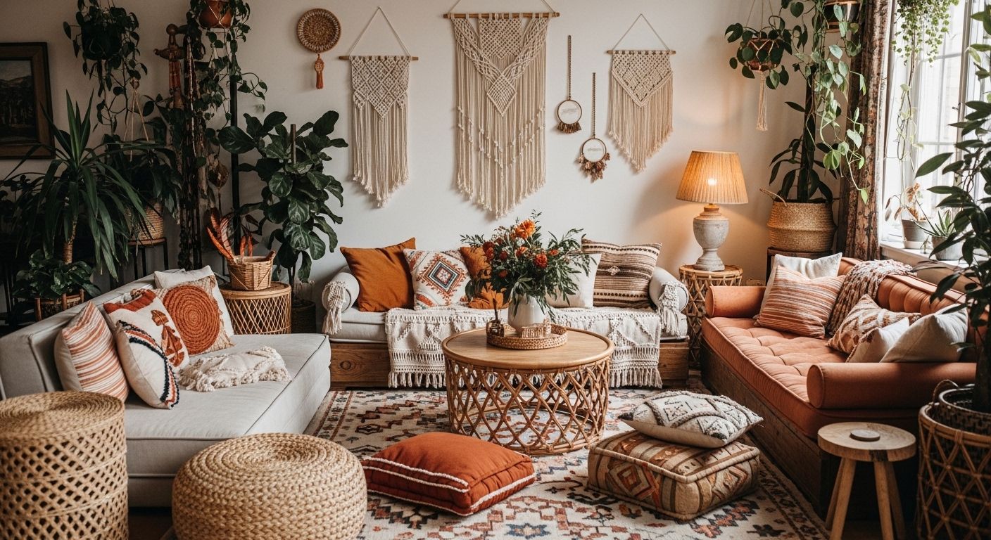 Dnevna soba u Boho stilu