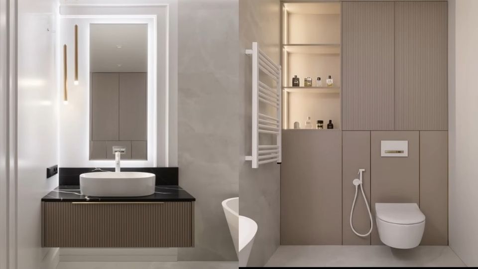 Veliko ogledalo u kupatilu koje stvara utisak većeg i svetlijeg prostora