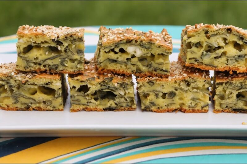 servirana pita sa sremušem i sirom